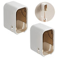 QTRQTR 2PCS Toothbrush Holders Wall Mounted with Cover Tooth Brush Holder
