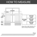 Mrtrees Sheer Tier Curtains Black Short Kitchen Curtains Transparent Light Filtering 36 Inches Long Half Window Treatments Rod P