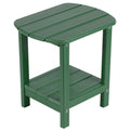 nalone Adirondack Side Table 16.5  Outdoor Side Table HDPE Plastic Double Adirondack End Table Small Table for Patio (Green)