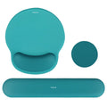 Mosiso Wrist Rest Support For Mouse Pad&Keyboard Set, Circle Curved Ergonomic Mousepad&Coaster Non-Slip Base Home/Office Pain Re