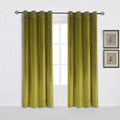 Cherry Home Super Soft Luxury Room Darkening Velvet Moss Green Thermal Blackout Curtain Panel Drapes Grommet Draperies Eyelet 52
