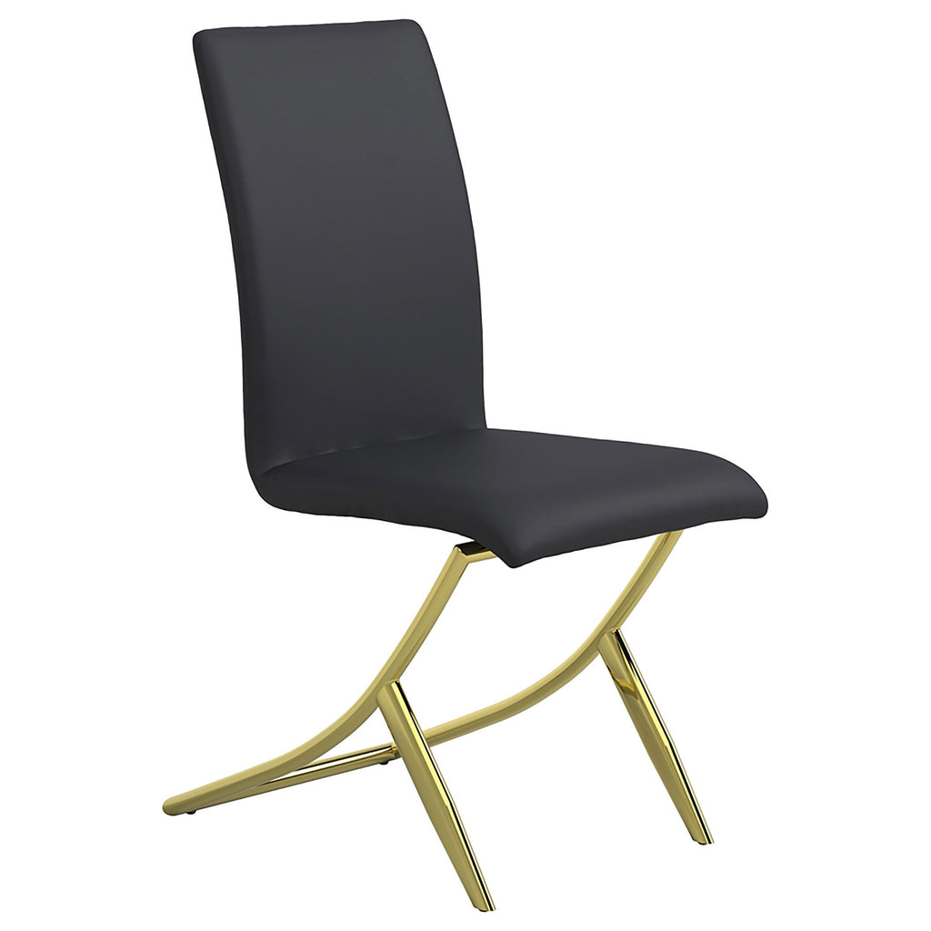 Coaster Home Furnishings Carmelia Upholstered Dining Side Chair Black (Set of 4)