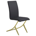 Coaster Home Furnishings Carmelia Upholstered Dining Side Chair Black (Set of 4)