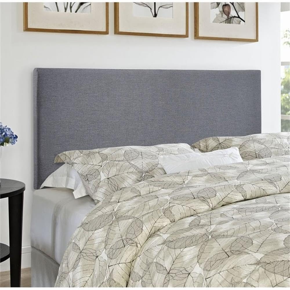 Modway Region Linen Fabric Upholstered Queen Headboard In Smoke