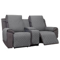 Purefit Water Resistant Reversible Loveseat Recliner Couch Cover With Console - Non Slip Split Washable Sofa Cover For 2 Seat Re