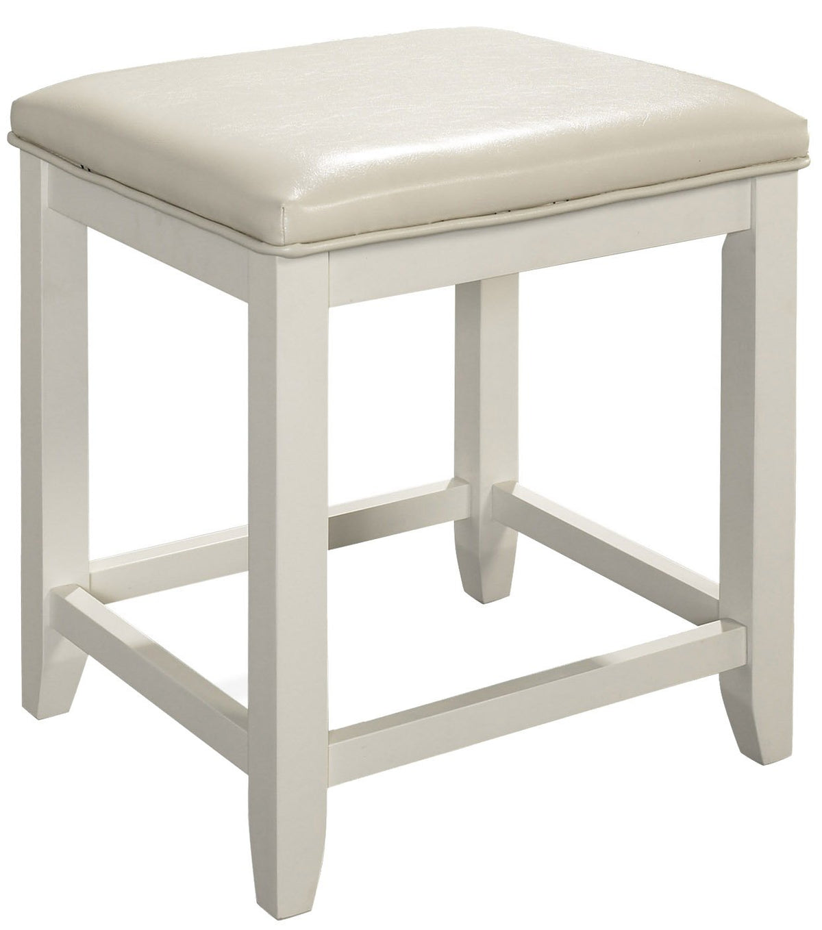 Crosley Furniture Vista Makeup Vanity Chair With Upholstered Seat, White