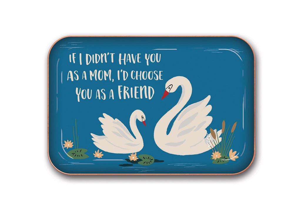 Medium Metal Catchall Tray by Studio Oh! - If I Didn't Have You as a Mom - 7' x 4.75' - Dish Tray with Unique Full-Color Artwo