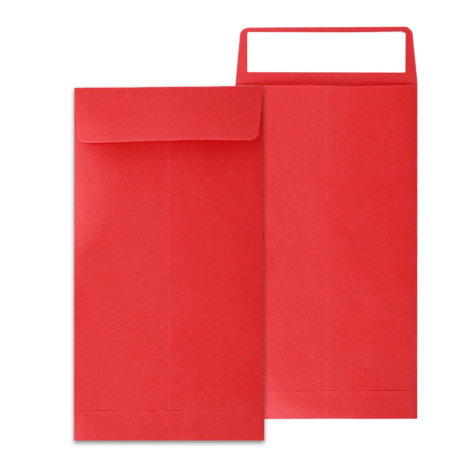 Xflyxin Cash Envelopes 100 Pack 3.5X6.5 Inch, Red Envelopes, Coin Envelopes, Seed Envelopes, Colorful Envelopes Cash, Suitable F
