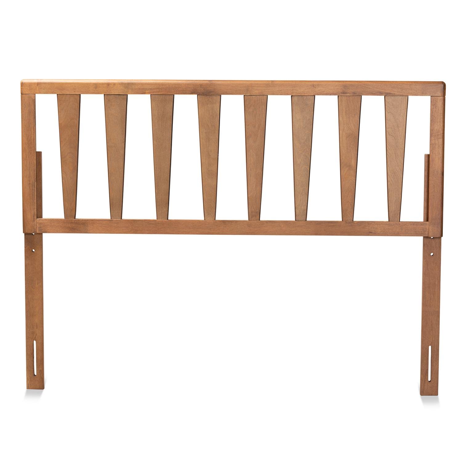 Baxton Studio Duncan Modern and Contemporary Ash Walnut Finished Wood Full Size Headboard