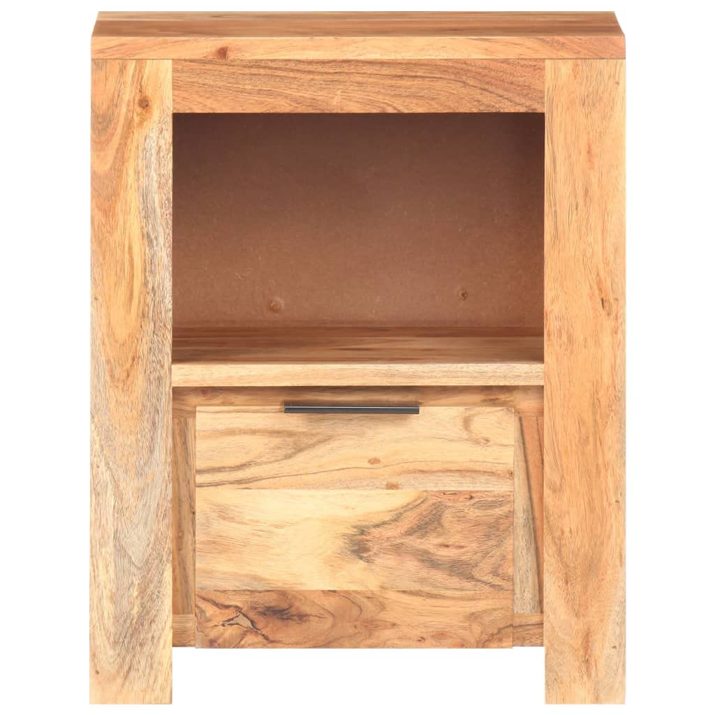 Furniking Bedside Cabinet 15.7&quot;x11.8&quot;x19.7&quot; Solid Acacia Wood (13,05kg)