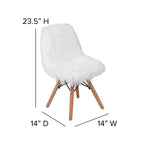 Flash Furniture Kids Shaggy Dog White Accent Chair