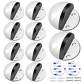 10 Pieces Door Stoppers, Floor Door Stop, White Door Stoppers Sound Dampening Rubber Bumper Adhesive Door Stops No Drilling Door
