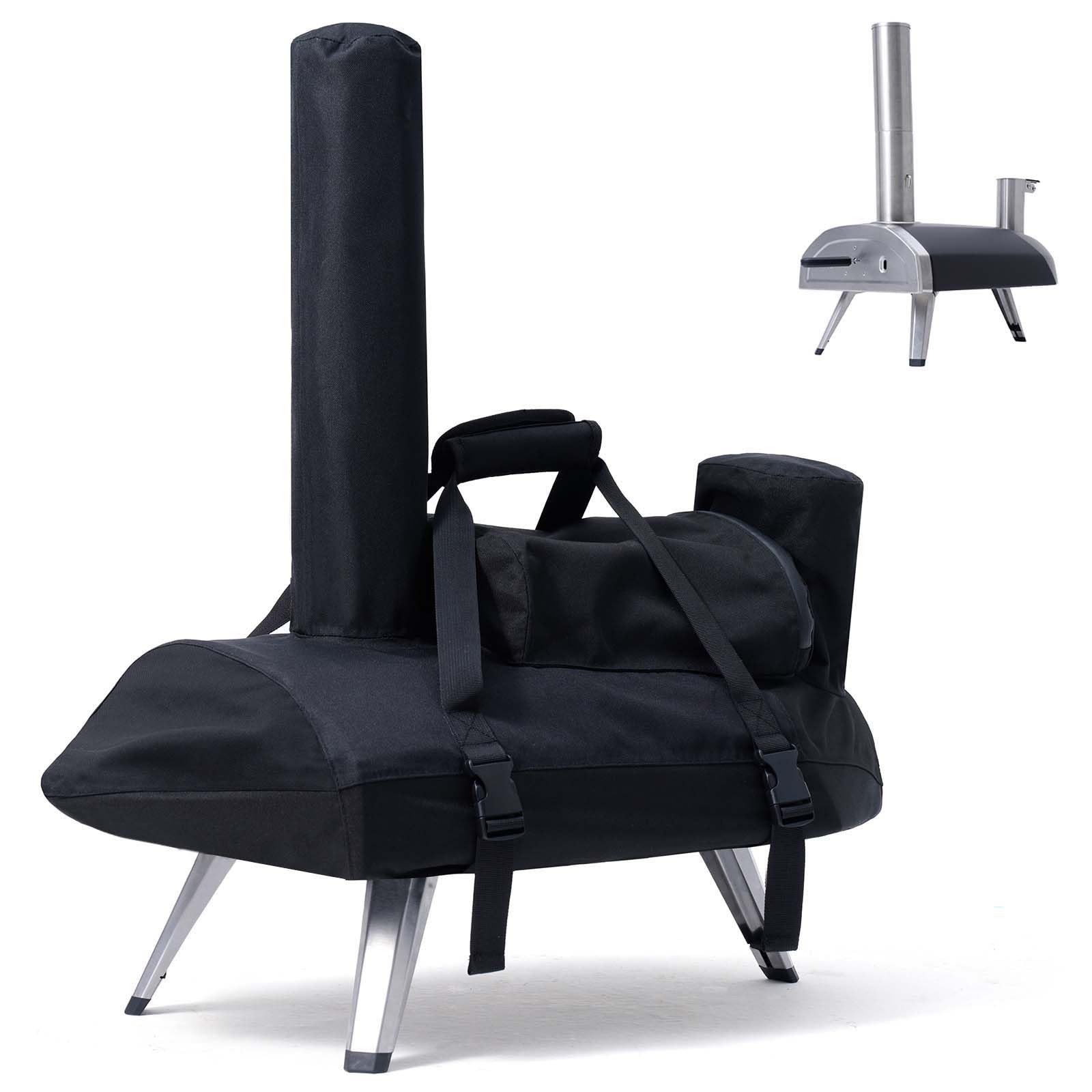 Noelife Carry Cover For Ooni Fyra 12 Wood Fired Outdoor Pizza Oven, Waterproof Pizza Oven Cover For Ooni 12 And Accessories, Bla