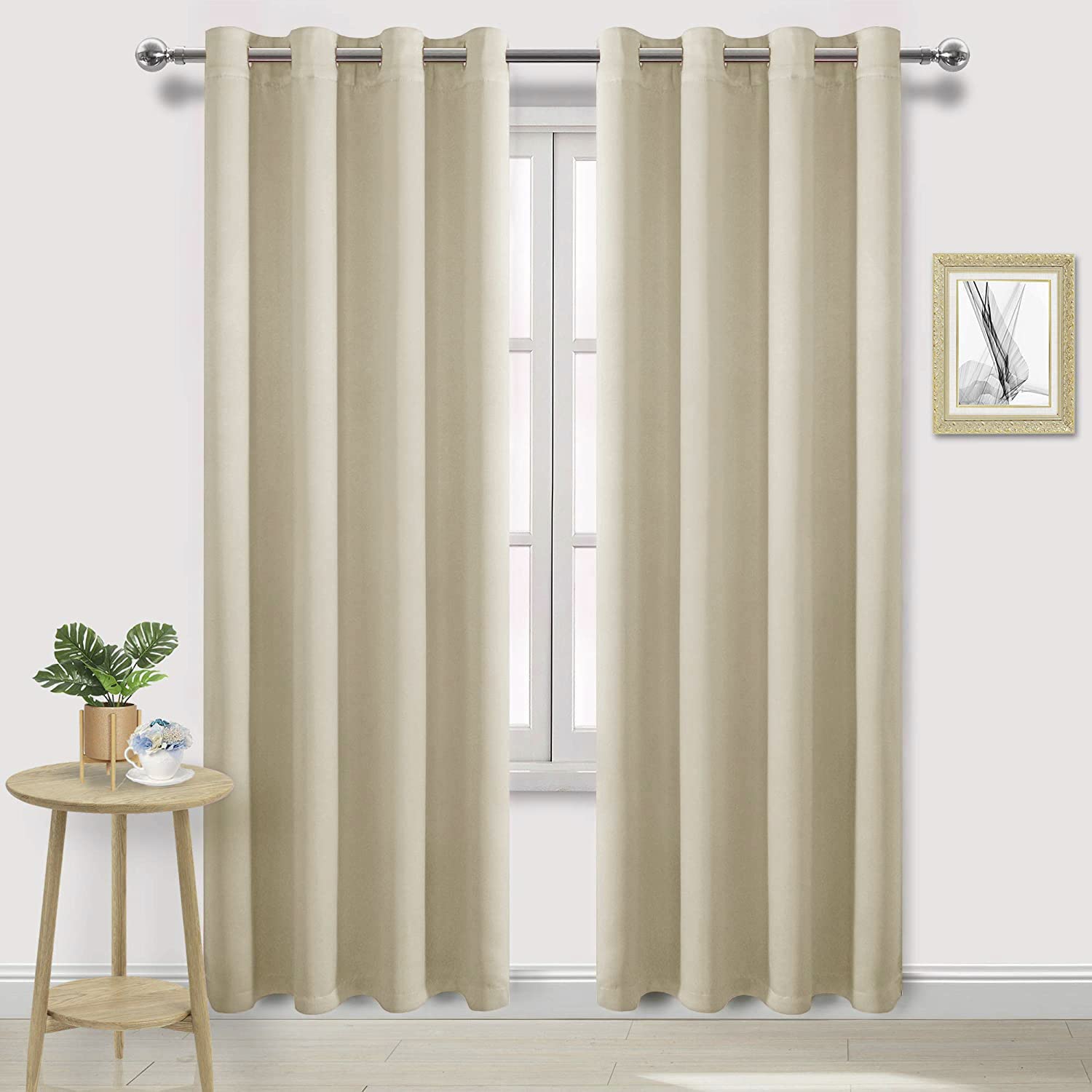 Dwcn Blackout Curtains For Living Room, Room Darkening Thermal Insulated & Light Blocking Window Curtains For Bedroom/Kids Room,