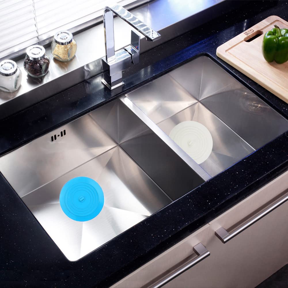 Bathtub Stopper Drain Cover 3 Pack, V-Top Silicone Tub Stopper Bathtub Drain, Bath Tub Plug Essentials Flat Suction For Kitchen