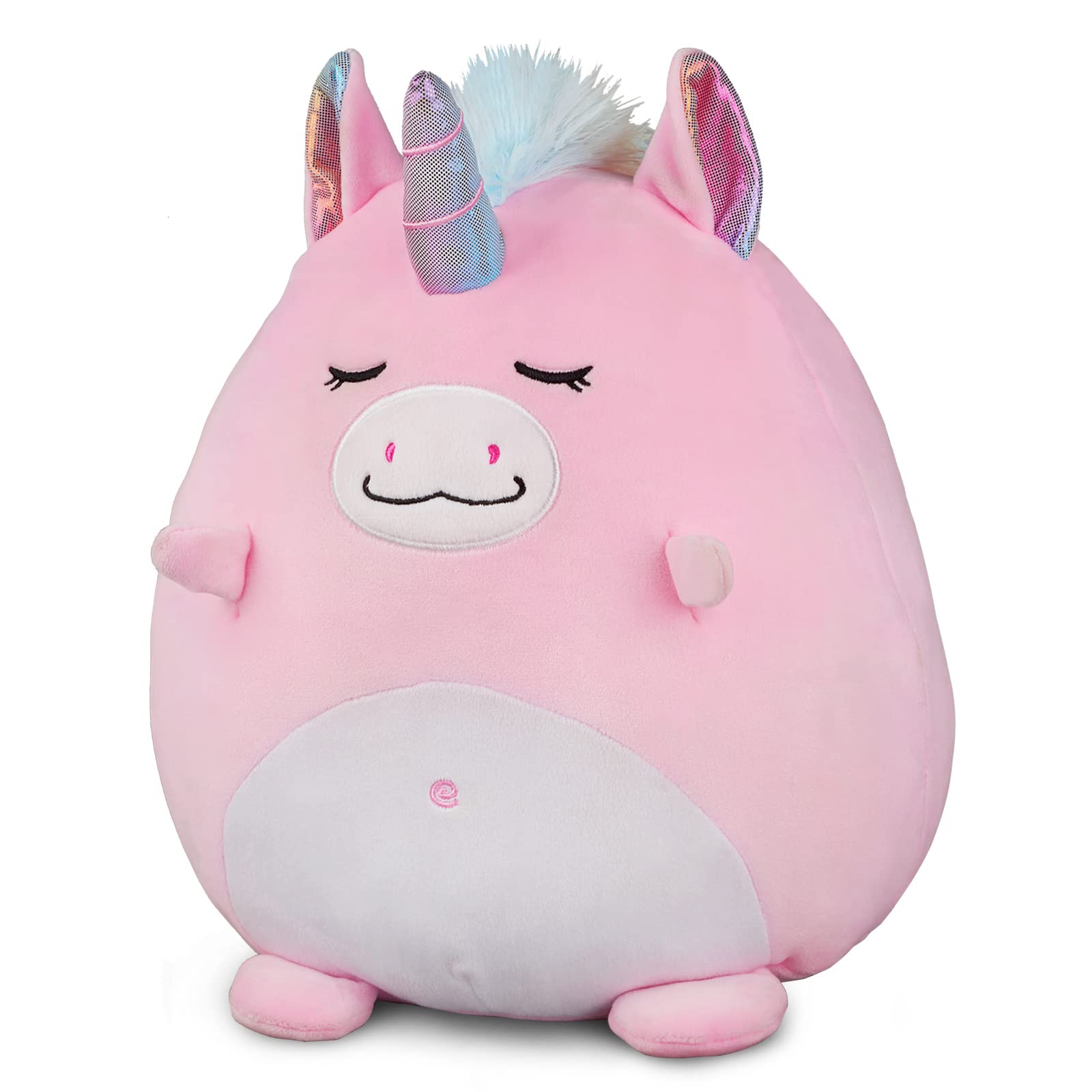 Marsjoy 8' Pink Unicorn Plush Pillow Toy Squishy Stuffed Animal Plushie Pillow Cute Unicorn Huggable Toy Kawaii Soft Cushion Fo