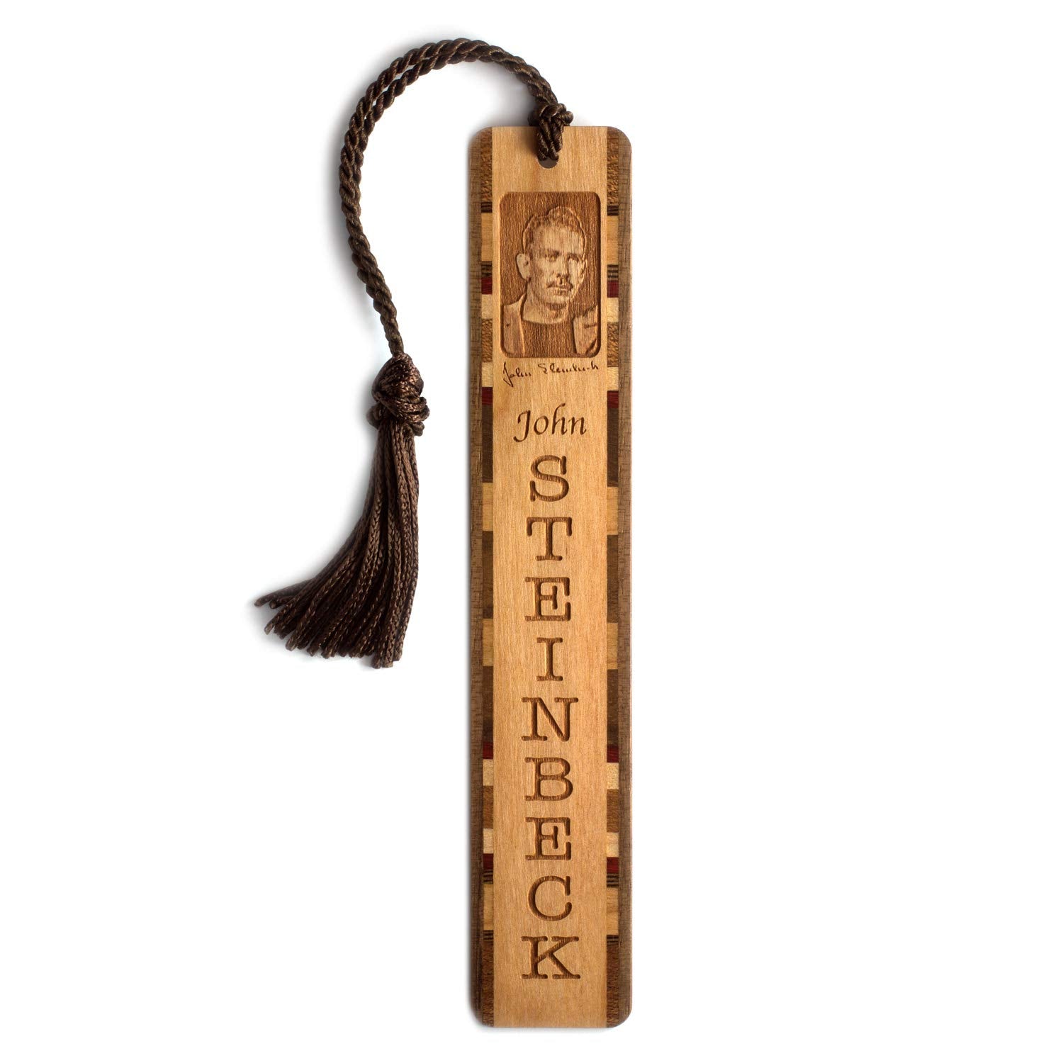 John Steinbeck Author With Signature Engraved Wooden Bookmark - Also Available With Personalization - Made In Usa