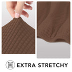 Purefit Stretch Chair Sofa Slipcover – Spandex Jacquard Non Slip Soft Couch Sofa Cover, Washable Furniture Protector With Non Skid Foam And Elastic Bottom For Kids (Chair, Brown)