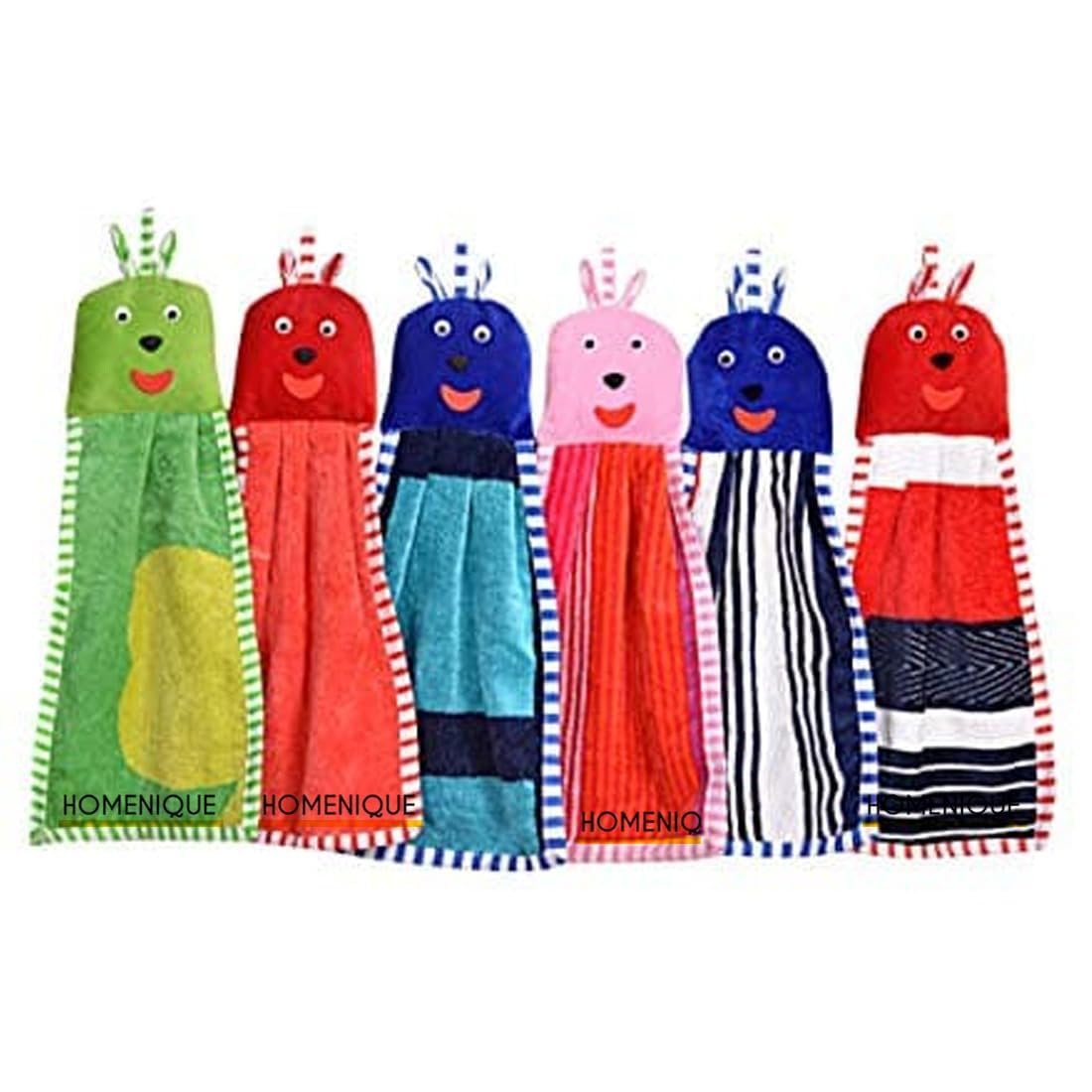 Microfiber Hand Towel | Sink Towel with Hanging Loop | Wash Basin Hanging Hand Towel | for Bathroom Kitchen Home | Multicolour (