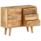 vidaXL Solid Mango Wood Sideboard End Side Stand Storage Drawer Cabinet Bedroom Living Room Indoor Commode Box Lounge Furniture Brown