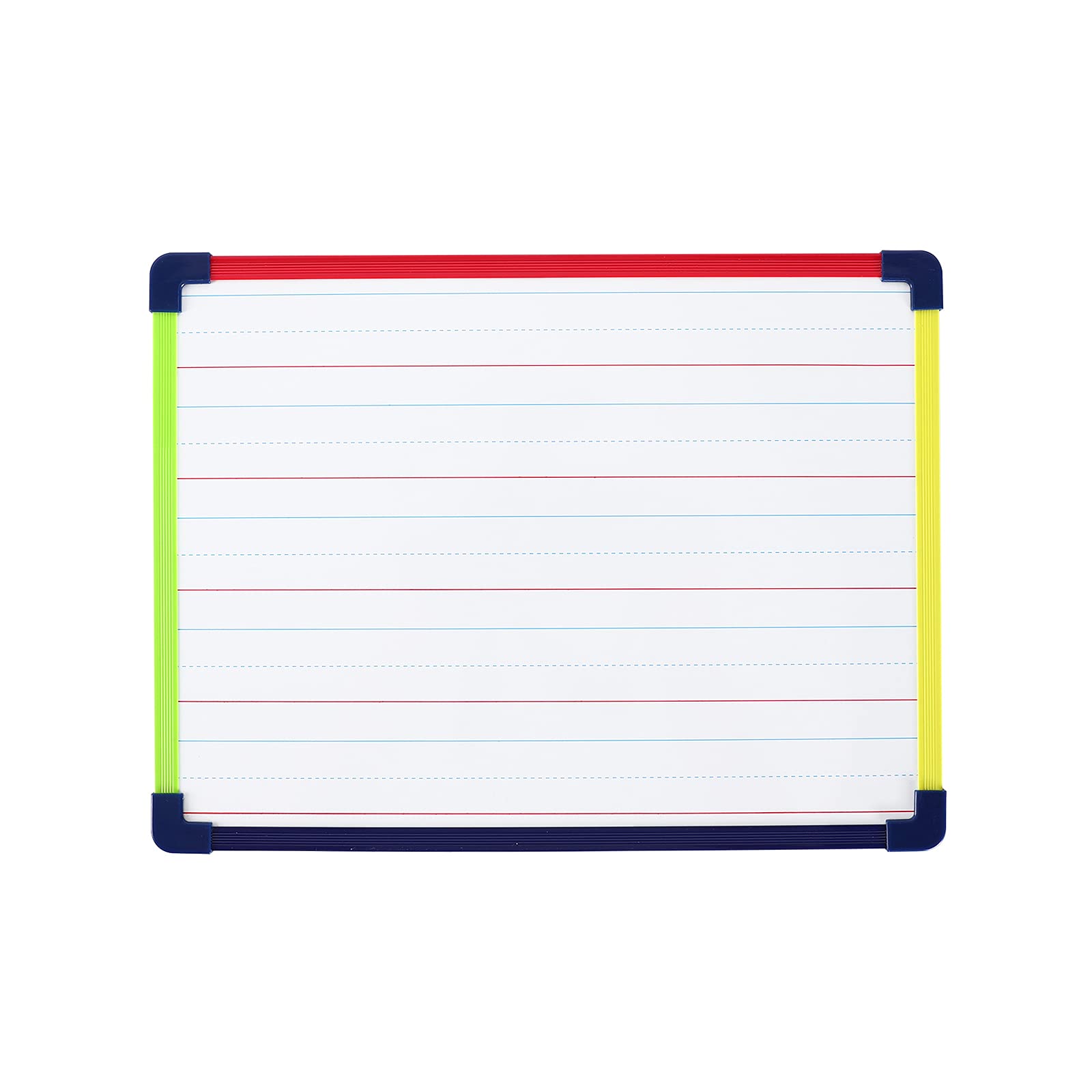 Dry Erase Board, Magnetic Whiteboard 2-Sided 9 X 12 Inches With Colored Frame, Handwriting Lines Front Blank Back