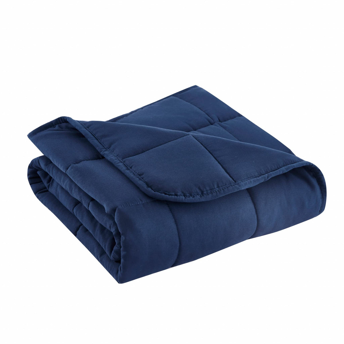 HomeRoots Navy Blue Travel Weight Microfiber Throw Blanket