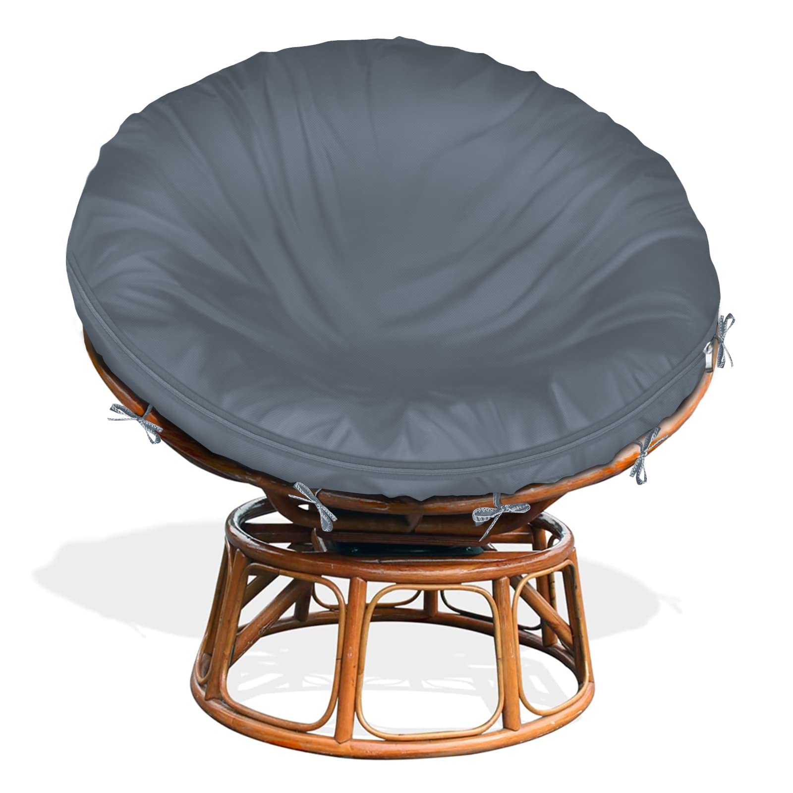 Iceberg Elf Waterproof Papasan Cushion Cover Only,(For 47In-55In Outdoor Papasan Chair Cushion Covers) Grey Zipper Design For Ea