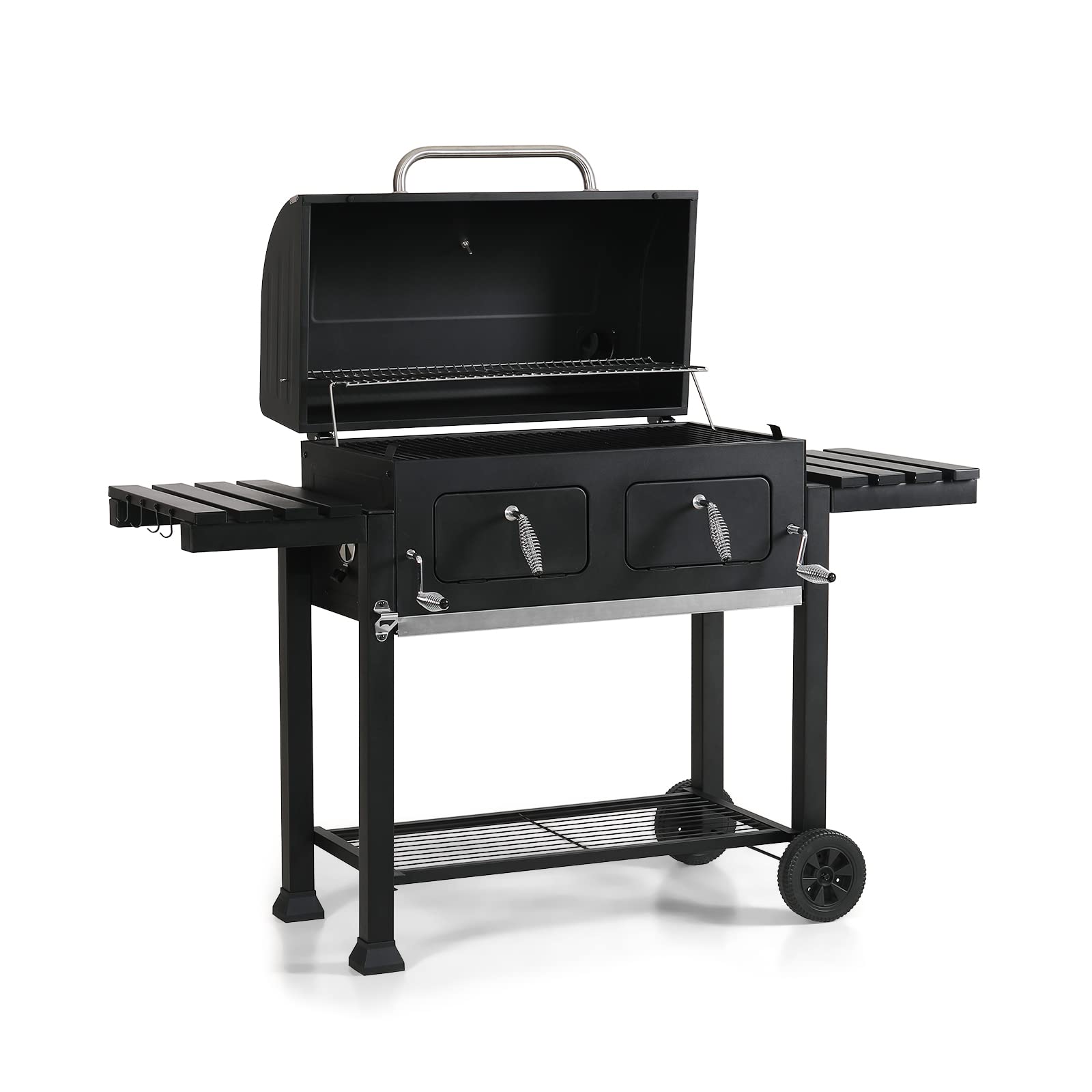 Mfstudio Extra Large Charcoal Bbq Grill With Easy Clean Full Size Ash Tray And Adjustable Charcoal Plate, 794 Sq.In. Cooking Are