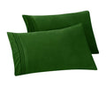 Elegant Comfort Solid Pillowcases 1500 Thread Count Egyptian Quality - Easy Care, Smooth Weave, Wrinkle And Stain Resistant, Easy Slip-On, 2-Piece Set, King Pillowcase, Hunter Green