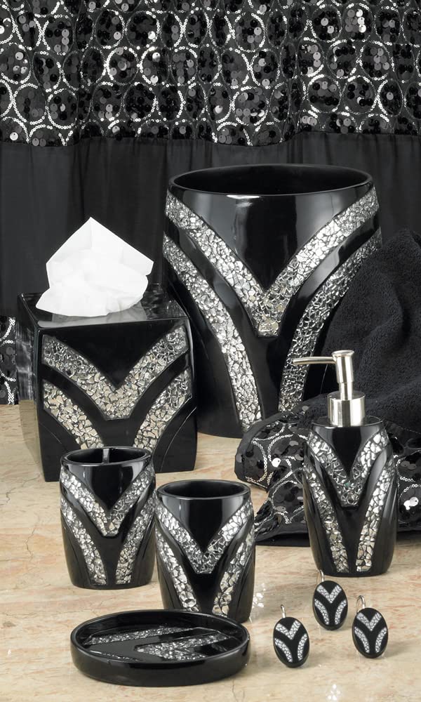 Popular Bath Sinatra Collection Tooth Brush Holder, Black