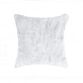 HomeRoots Decor 5-inch x 18-inch x 18-inch 100% Natural Rabbit Fur White Pillow