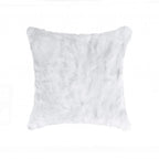HomeRoots Decor 5-inch x 18-inch x 18-inch 100% Natural Rabbit Fur White Pillow
