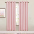 Smiletime Pink 72 In Long Velvet Curtains With Grommet, Thermal Insulated Super Soft Privacy Noise Reducing Light Blocking Velve