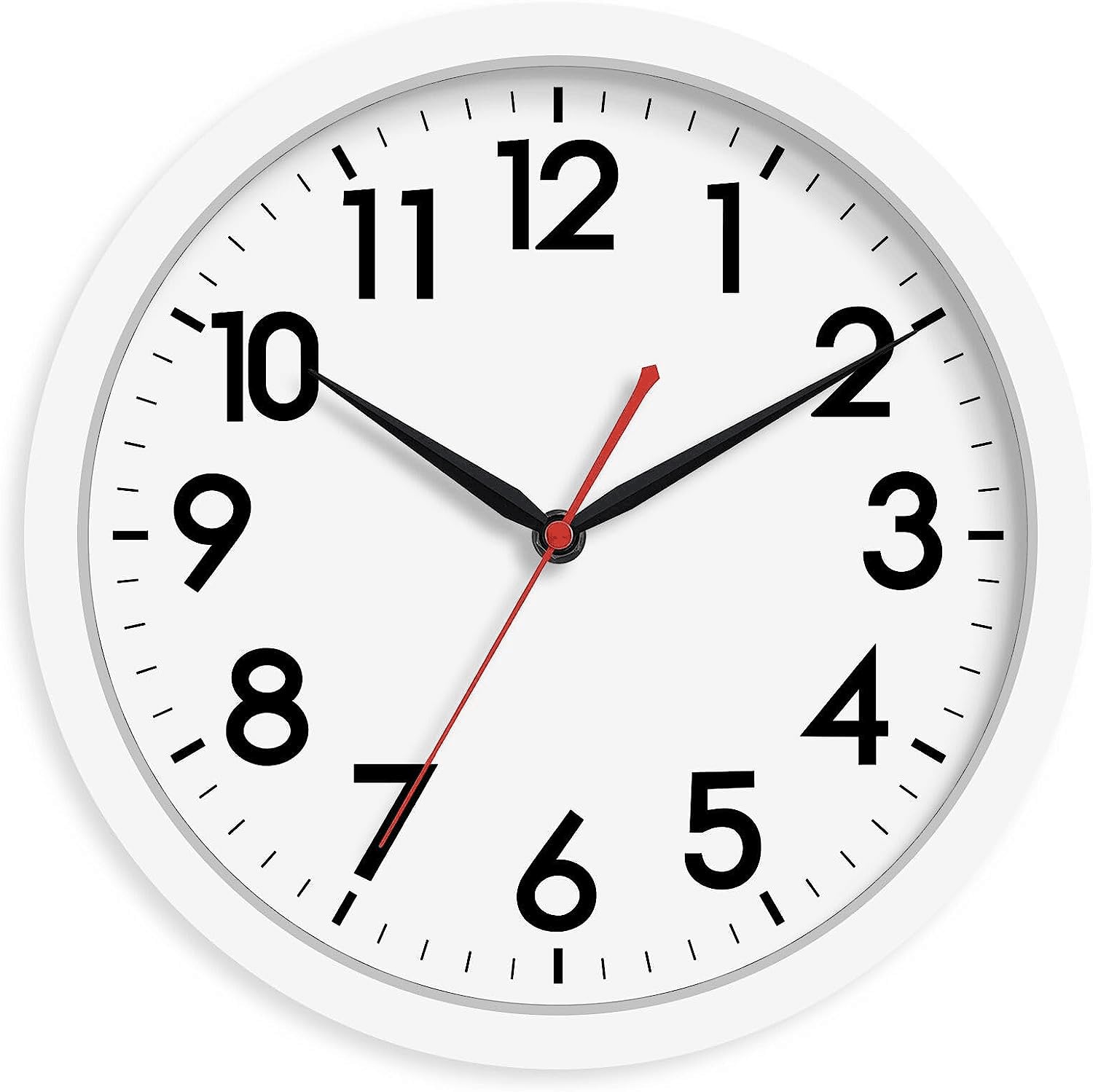AKCISOT 12 Inch Wall Clock Silent Non Ticking Modern Wall Clocks Battery Operated, Analog Classic Clock Decorative for Bedroom, 