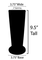 Optimum Slim Memorial Cemetery Flower Vase - Plastic (North American Pink Granite) With Metal Ground Spike, Grave Marker, Decora