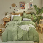 Clothknow Sage Green Comforter Sets California King 3Pcs Green Velvet Bedding Comforter Sets Fluffy Comforter Soft Light Green C
