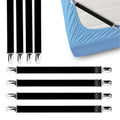 Feelathome Bed Sheet Clips 8-Piece Bed Sheet Suspenders - Suspenders For Fitted Sheets - Mattress Sheets Grippers Holders Straps