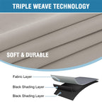 H.Versailtex 100% Blackout Curtains For Bedroom With Black Liner Full Room Darkening Curtains Thermal Insulated Back Tab/Rod Poc