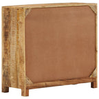 vidaXL Solid Wood Mango Sideboard - Classic Style with 2 Doors and 2 Drawers - Natural Finish - Retro Charm - Ideal for Home Décor