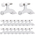 Obtanim 16 Pack Hinge Pin Door Stopper Heavy Duty Metal Adjustable Door Stops With Rubber Bumper Tips (White)