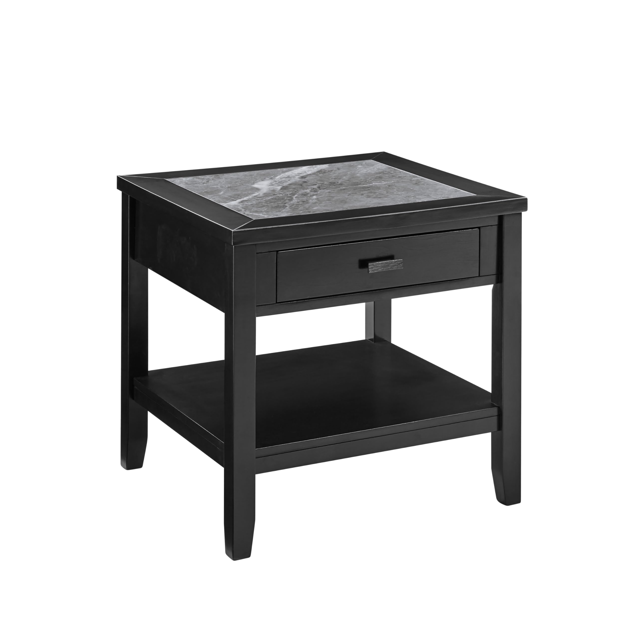 Garvine Gray Stone Top End Table - Thumbnail 3