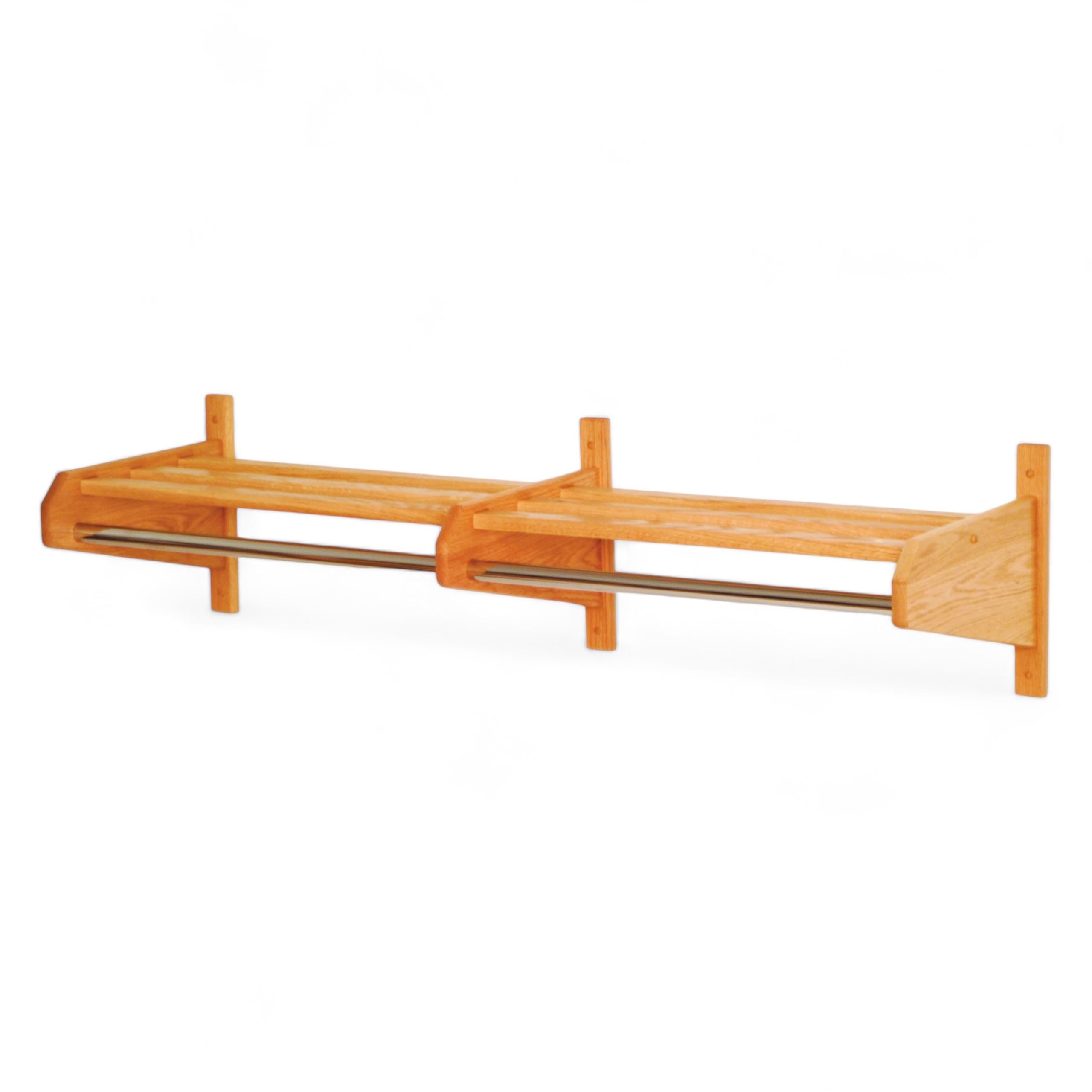 Wooden Mallet 74-Inch Coat And Hat Rack, Light Oak