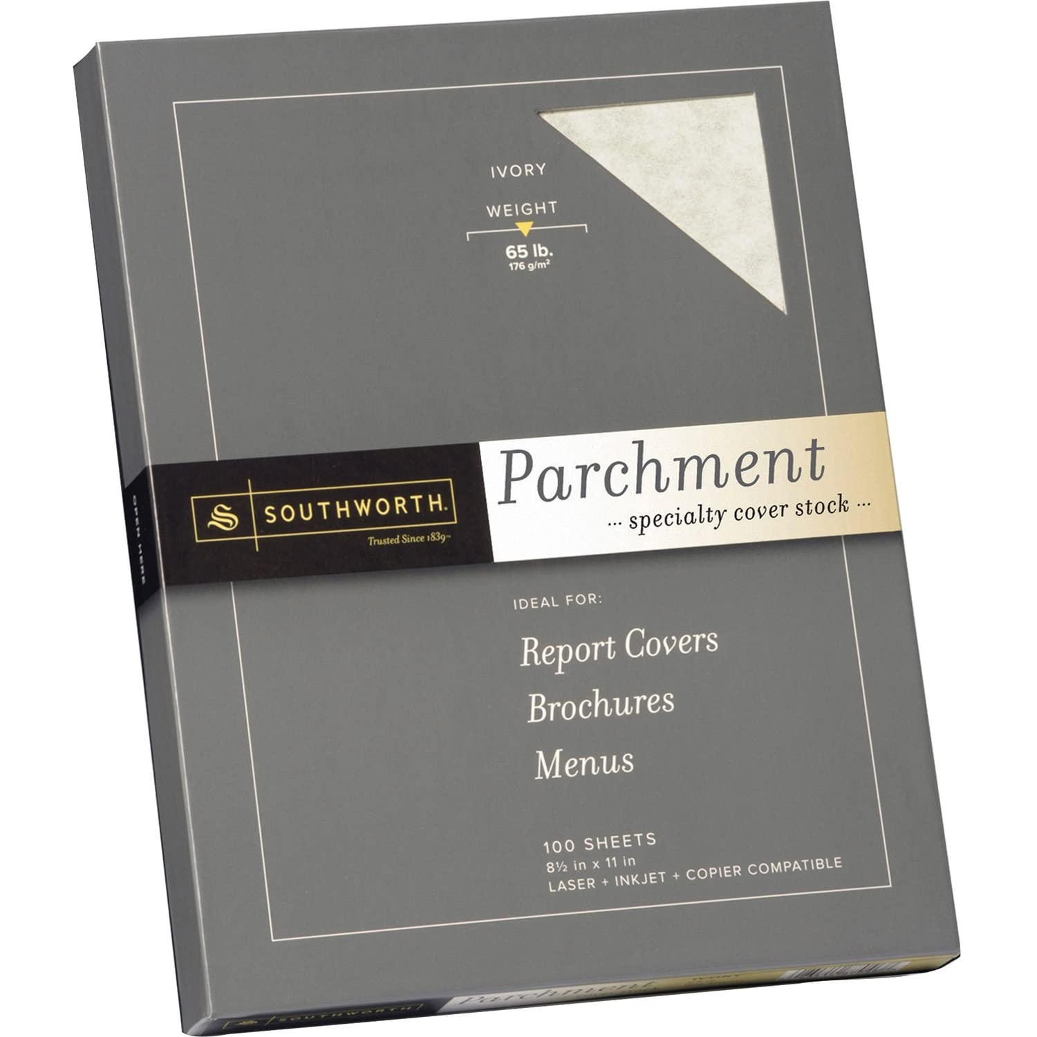 Southworth Company, Agawam, Ma Z980Ck Fine Parchment Paper,65Lb,100 Sh/Bx,Acid-Free/Lignin,Ivory