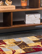 Unique Loom Barista Collection Area Rug - Kouillou (2' 2'' X 10' Runner, Multi/Brown)