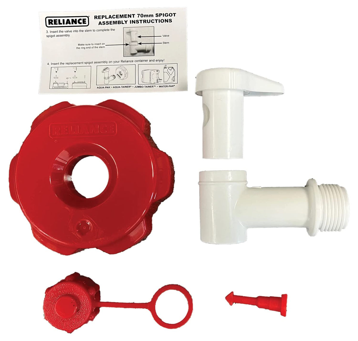 Reliance Replacement Spigot Assembly, 1.3 Inch X 3.5 Inch X 10.5 Inch