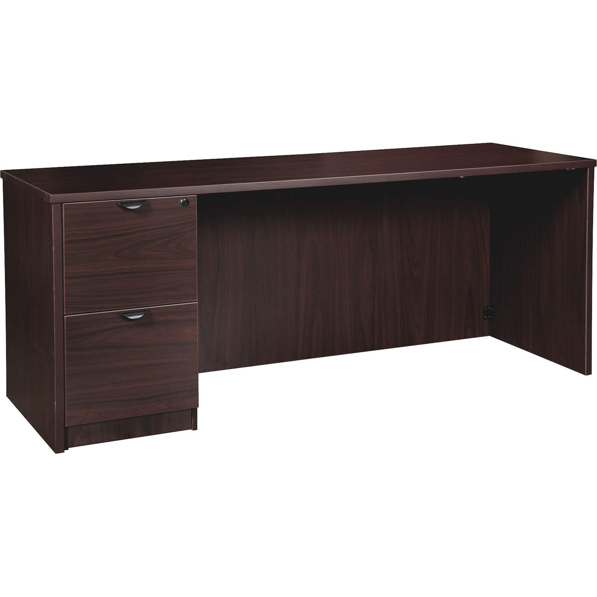 Lorell Prominence 2.0 Espresso Laminate Left-Pedestal Credenza