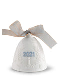 LLADR   2021 Christmas Bell. Blue. Porcelain Christmas Bell.