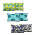 Divine Casa 104 Tc Cotton Mix/Random Design Standard Size Printed Pillow Covers/Cases Set Of 3 (Total 6 Pcs) Multicolor