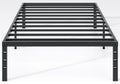New Jeto Metal Bed Frame,Twin Size Bed Frame With Storage Space,Heavy Duty Sturdy Mattress Foundation,Easy Assembly,No Box Spring Needed, Black,18 Inch,Twin