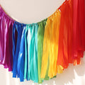Binpeng Ribbon Garlands Handmade Garland Hanging Decorations Preassembled Ribbon Tassel Garland Fabric Shabby Chic Banner for We
